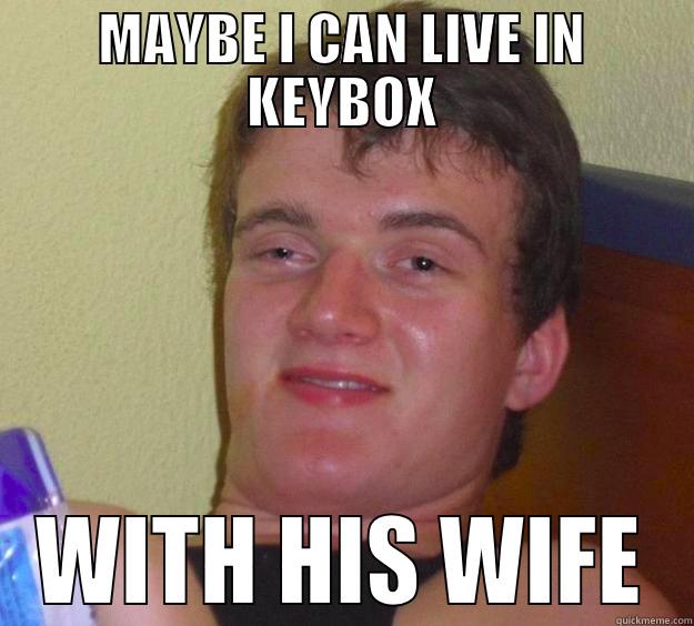 MAYBE I CAN LIVE IN KEYBOX WITH HIS WIFE 10 Guy