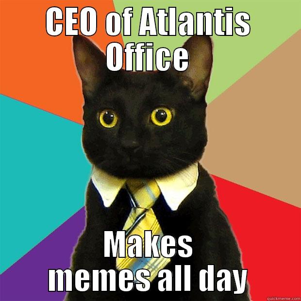 CEO OF ATLANTIS OFFICE MAKES MEMES ALL DAY Business Cat