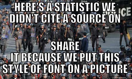 HERE'S A STATISTIC WE DIDN'T CITE A SOURCE ON SHARE IT BECAUSE WE PUT THIS STYLE OF FONT ON A PICTURE Misc
