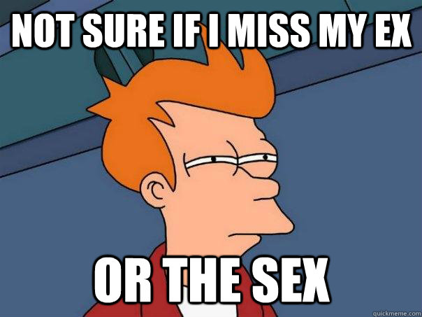 Not sure if i miss my ex or the sex  Futurama Fry