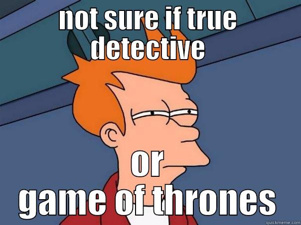 NOT SURE IF TRUE DETECTIVE OR GAME OF THRONES Futurama Fry