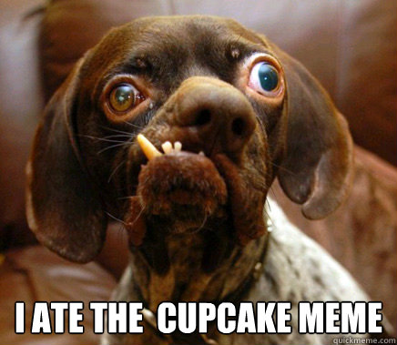  I ate the  cupcake meme  
