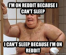 I'm on reddit because I can't sleep I can't sleep because I'm on reddit  Fat Bastard
