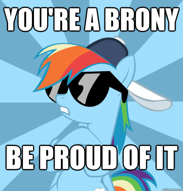 You're a Brony Be proud of it  Socially Awesome Brony