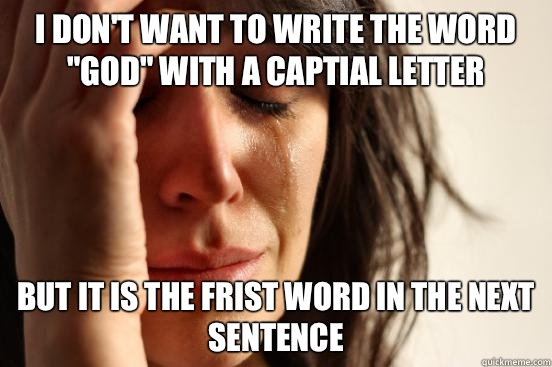 I don't want to write the word 