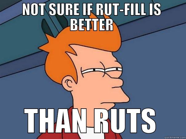 NOT SURE IF RUT-FILL IS BETTER THAN RUTS Futurama Fry