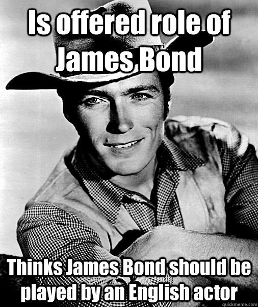 Is offered role of James Bond Thinks James Bond should be played by an English actor - Is offered role of James Bond Thinks James Bond should be played by an English actor  Misc