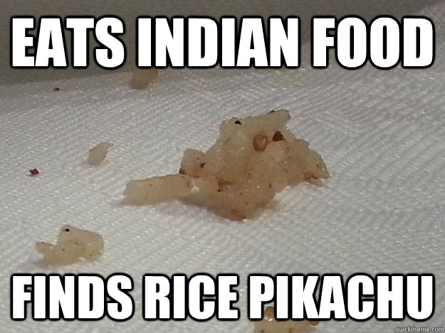 Eats Indian Food FInds rice pikachu - Eats Indian Food FInds rice pikachu  Riceatchu