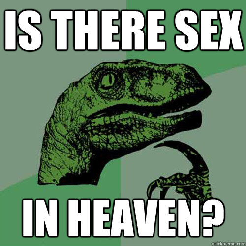 is there sex in heaven?  Philosoraptor