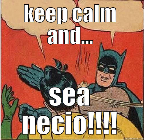 KEEP CALM AND... SEA NECIO!!!! Batman Slapping Robin