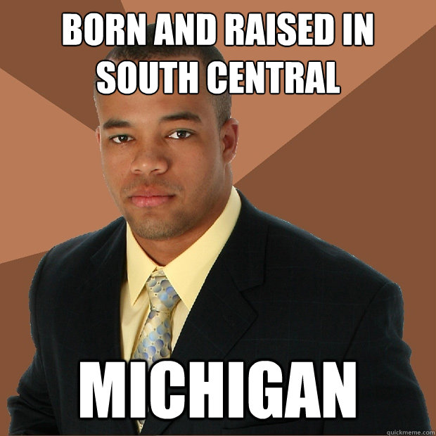 Born and Raised in south central Michigan  Successful Black Man