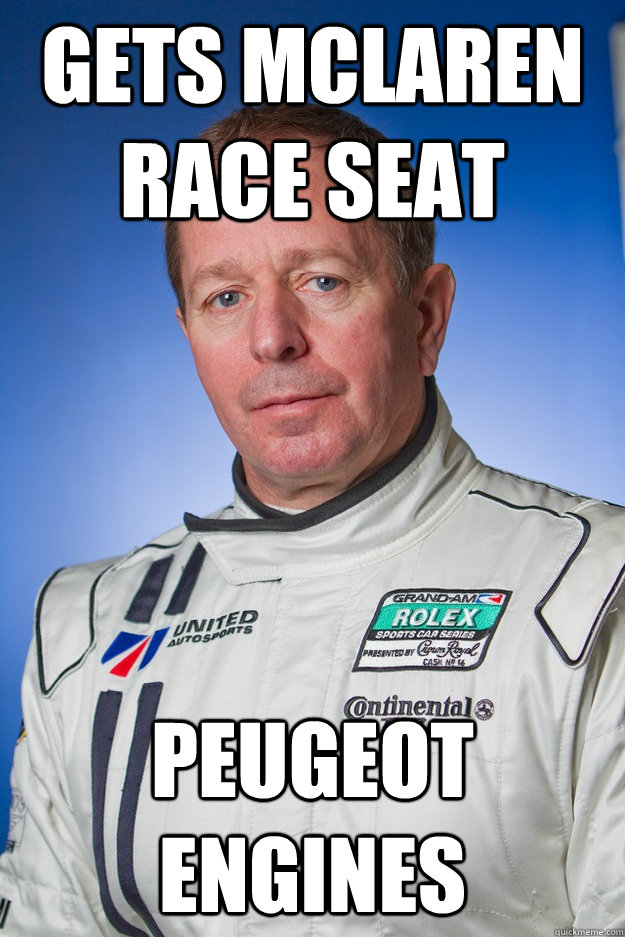 Gets McLaren Race Seat Peugeot Engines  