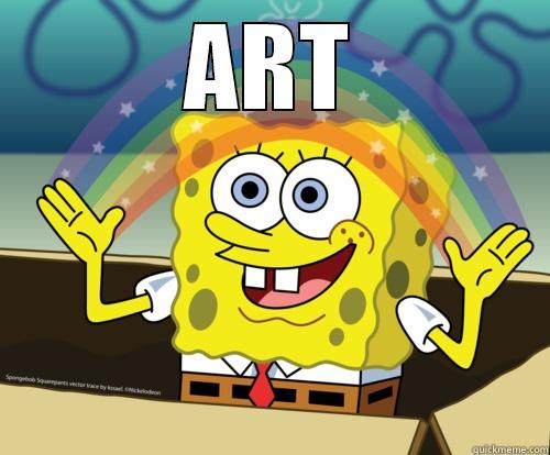 ART  Spongebob rainbow