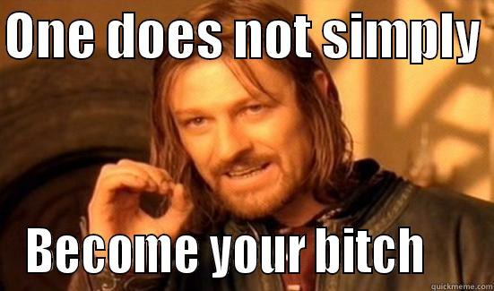 ONE DOES NOT SIMPLY  BECOME YOUR BITCH     Boromir