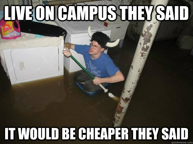 live on campus they said it would be cheaper they said  Laundry Room Viking