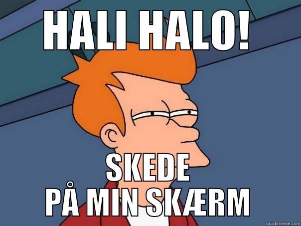 HALI HALO! SKEDE PÅ MIN SKÆRM Futurama Fry