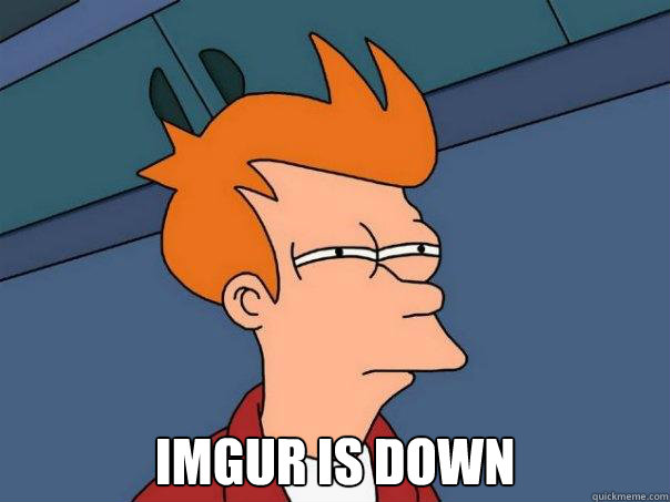  imgur is down  Futurama Fry