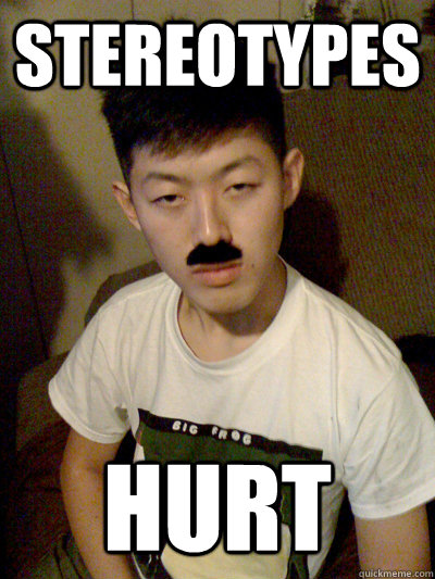 stereotypes hurt - stereotypes hurt  disapproving asian scorn