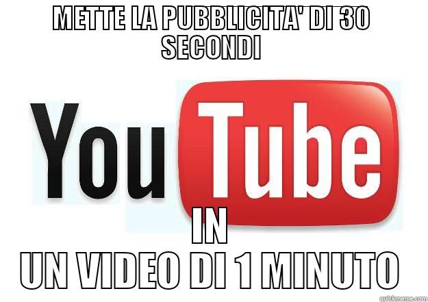 METTE LA PUBBLICITA' DI 30 SECONDI IN UN VIDEO DI 1 MINUTO Scumbag Youtube