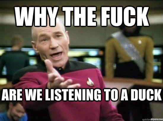 Why the fuck Are we listening to a duck  Annoyed Picard HD