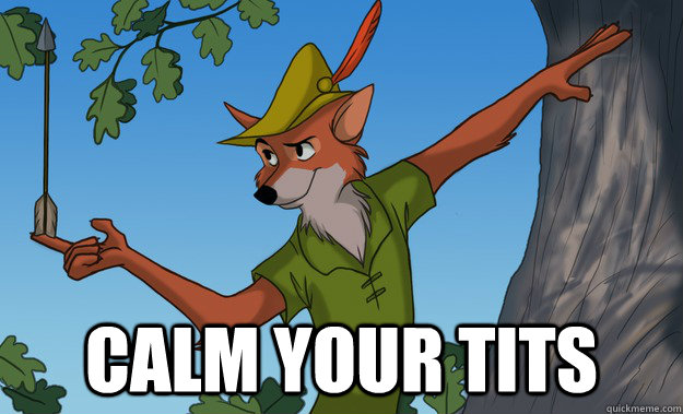  Calm Your tits  robin hood