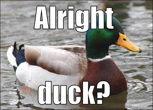 ALRIGHT DUCK? Actual Advice Mallard