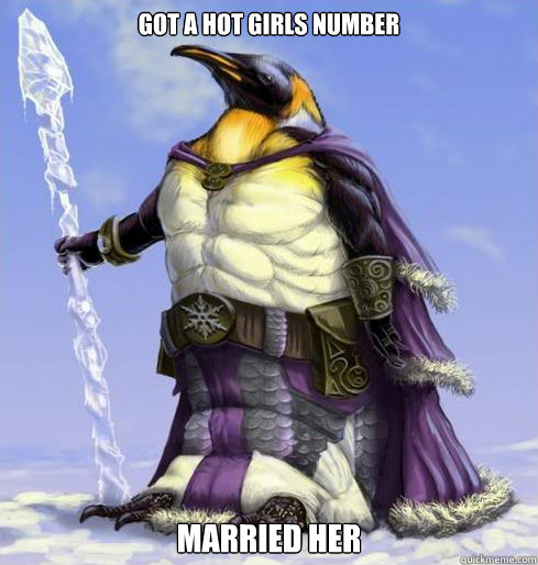 GOT A HOT GIRLS NUMBER MARRIED HER  Social Victory Penguin