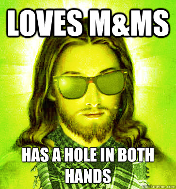loves m&ms Has a hole in both hands - loves m&ms Has a hole in both hands  Misc