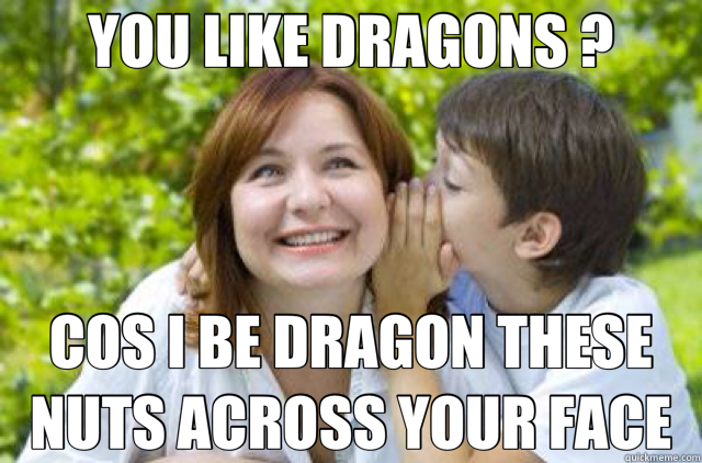 YOU LIKE DRAGONS ? COS I BE DRAGON THESE NUTS ACROSS YOUR FACE - YOU LIKE DRAGONS ? COS I BE DRAGON THESE NUTS ACROSS YOUR FACE  drag