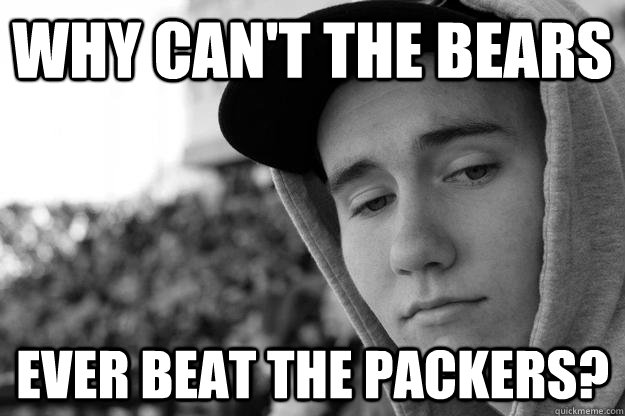 Why can't the bears Ever beat the packers?  