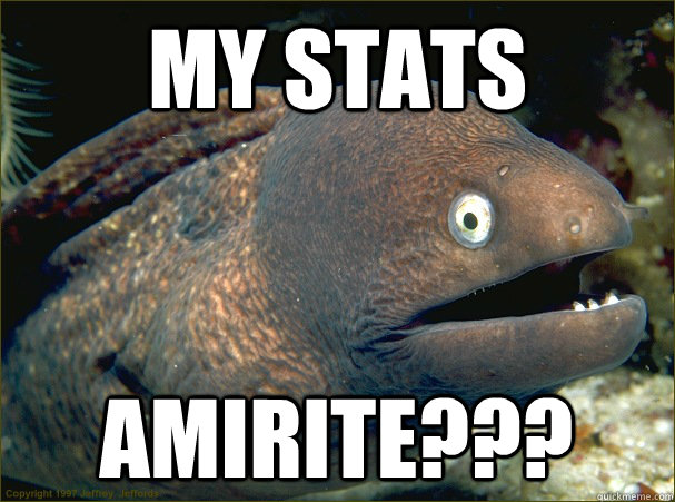 MY Stats AMIRITE???  Bad Joke Eel