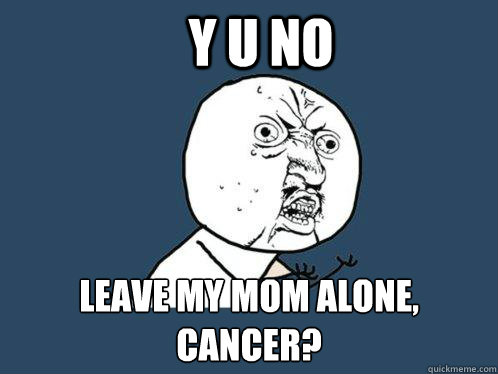 Y U NO leave my mom alone, cancer?  Y U No