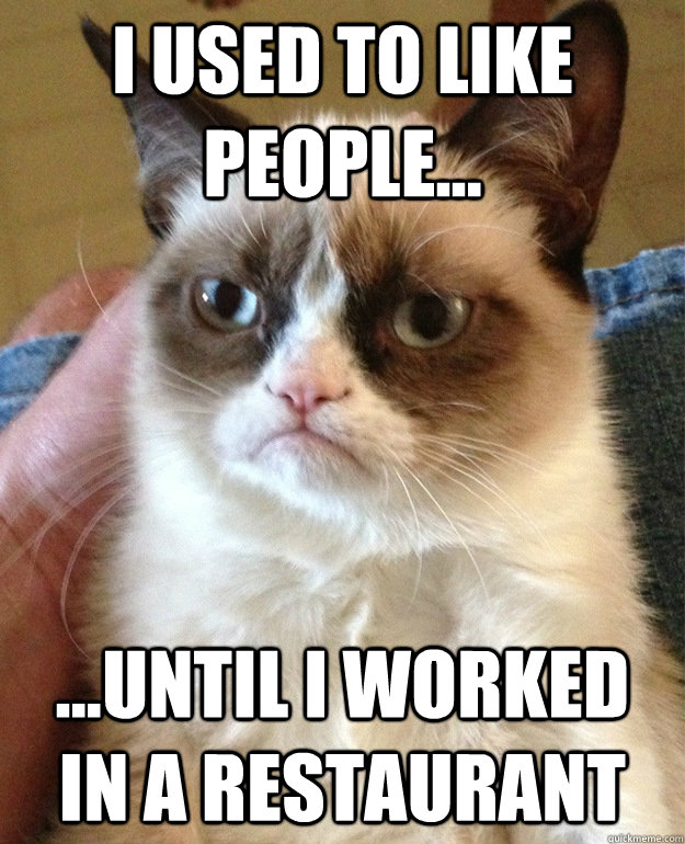 I used to like people... ...until i worked in a restaurant  grumpycat