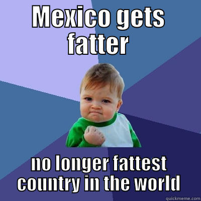 MEXICO GETS FATTER NO LONGER FATTEST COUNTRY IN THE WORLD Success Kid