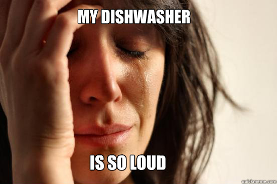 my dishwasher is so loud  FirstWorldProblems