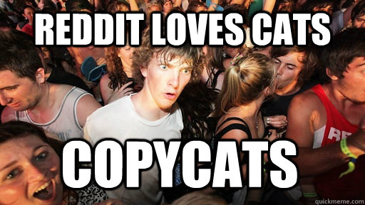 reddit loves cats copycats  Sudden Clarity Clarence