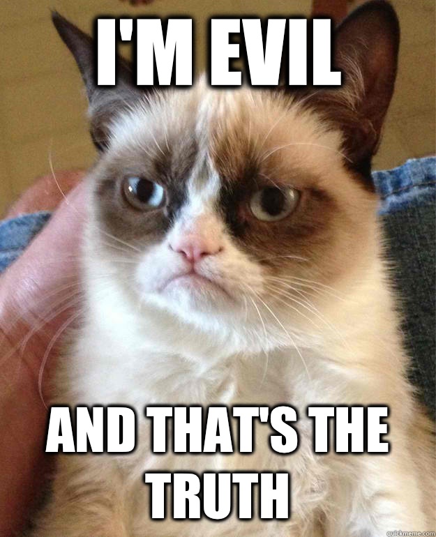 I'm Evil  And That's The Truth  Grumpy Cat