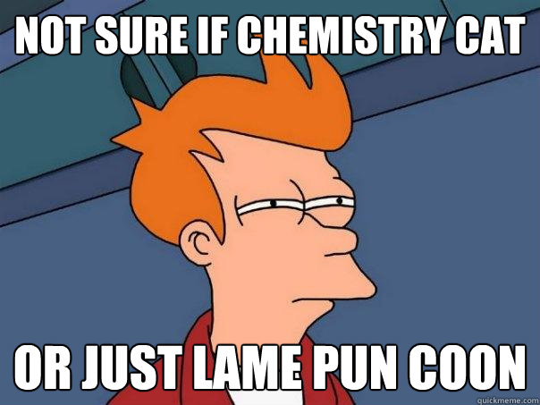 Not sure if Chemistry Cat Or just Lame Pun Coon - Not sure if Chemistry Cat Or just Lame Pun Coon  Futurama Fry