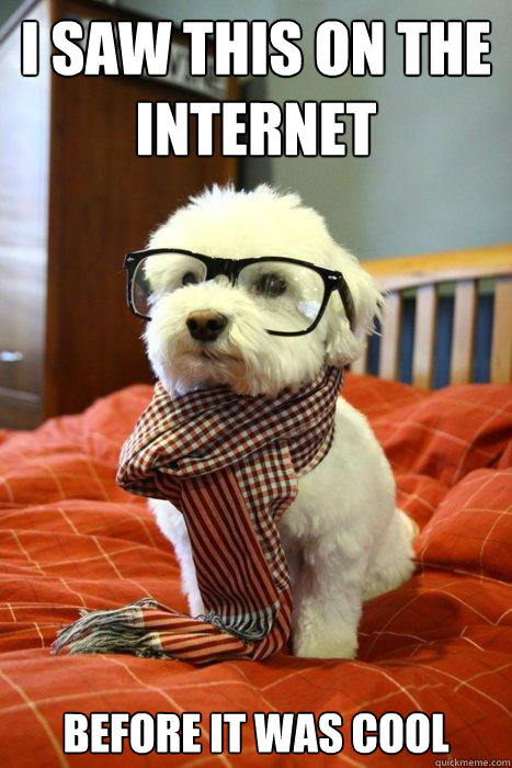 I saw this on the internet Before it was cool  Hipster Dog