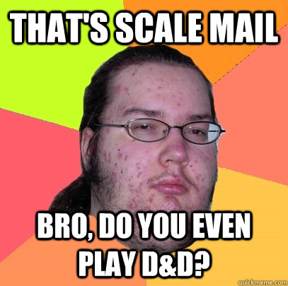 That's Scale Mail bro, do you even play D&D?  Butthurt Dweller