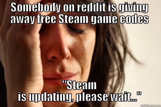 SOMEBODY ON REDDIT IS GIVING AWAY FREE STEAM GAME CODES 