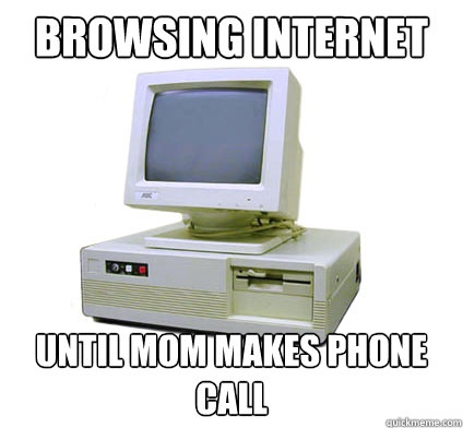 Browsing internet until mom makes phone call  Your First Computer