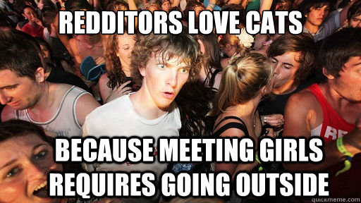 redditors love cats  because meeting girls requires going outside   Sudden Clarity Clarence