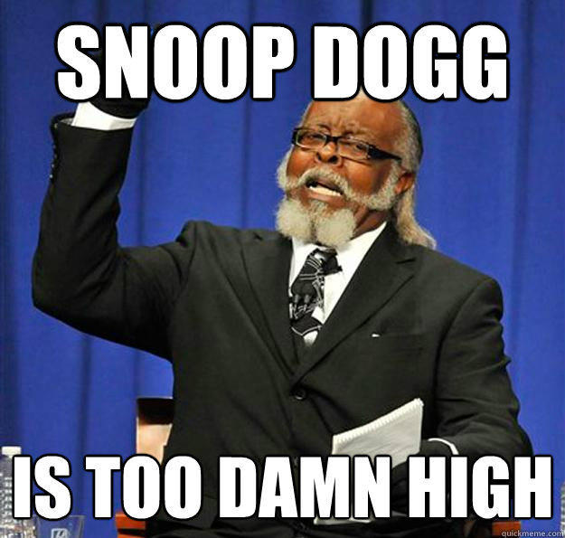 Snoop Dogg Is too damn high - Snoop Dogg Is too damn high  Jimmy McMillan