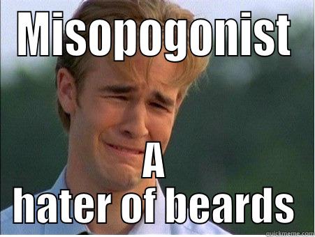 MISOPOGONIST A HATER OF BEARDS 1990s Problems