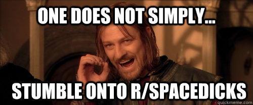 One does not simply... stumble onto r/spacedicks  Mordor