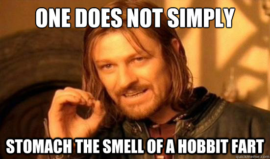 One Does Not Simply stomach the smell of a hobbit fart  Boromir