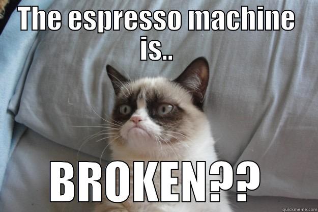 THE ESPRESSO MACHINE IS.. BROKEN?? Grumpy Cat