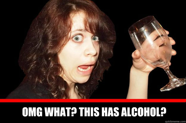 OMG WHAT? THIS HAS ALCOHOL? - OMG WHAT? THIS HAS ALCOHOL?  Astonished White Girl