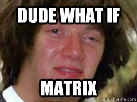 Dude what if matrix  